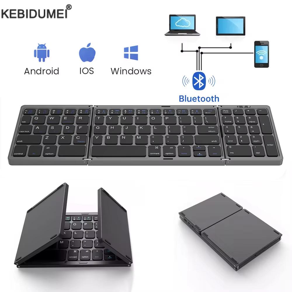 Gaming Keyboard Budget - Dobrável sem fio bluetooth teclado recarregável