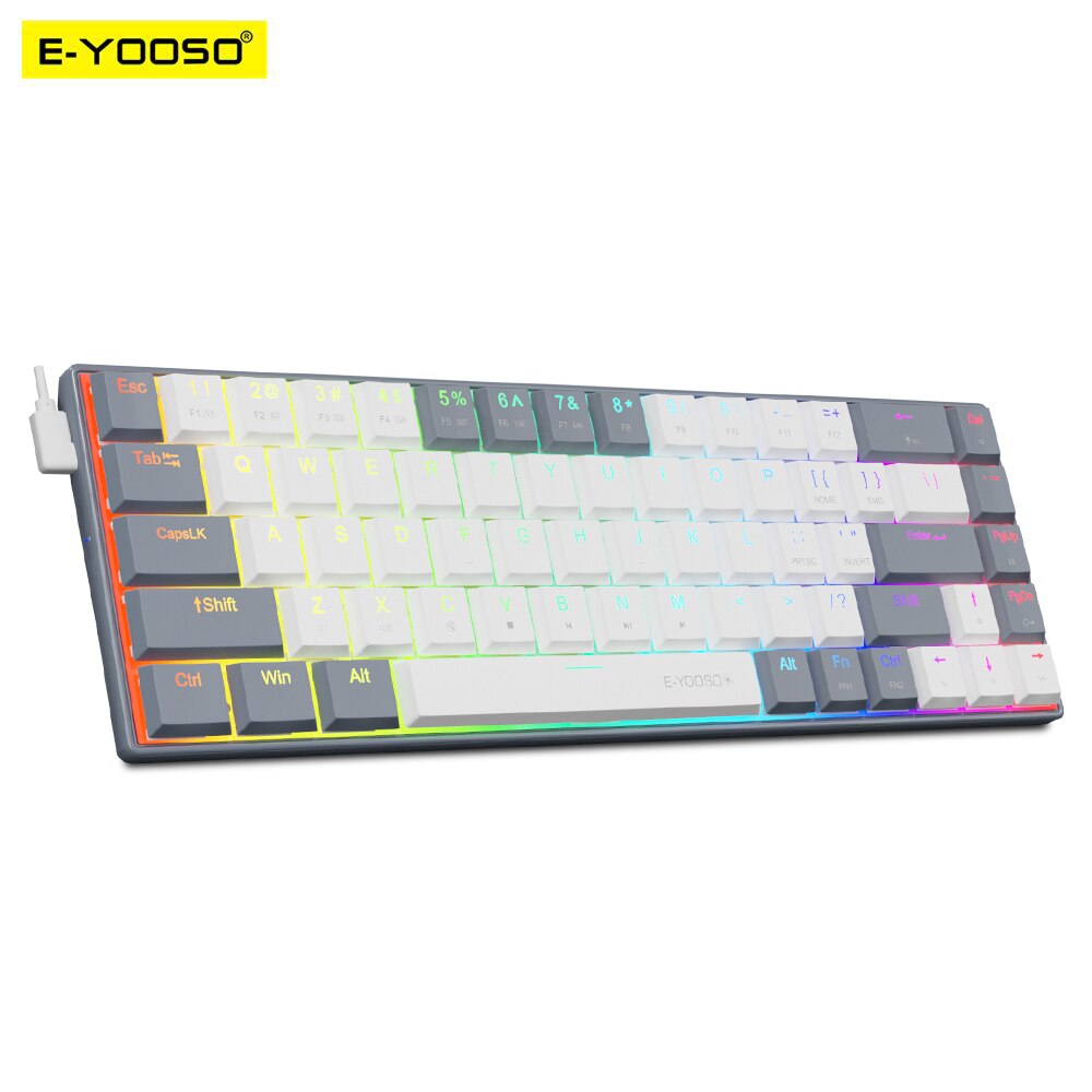 Gaming Keyboard Budget - E-YOOSO a68 rgb mini fino usb