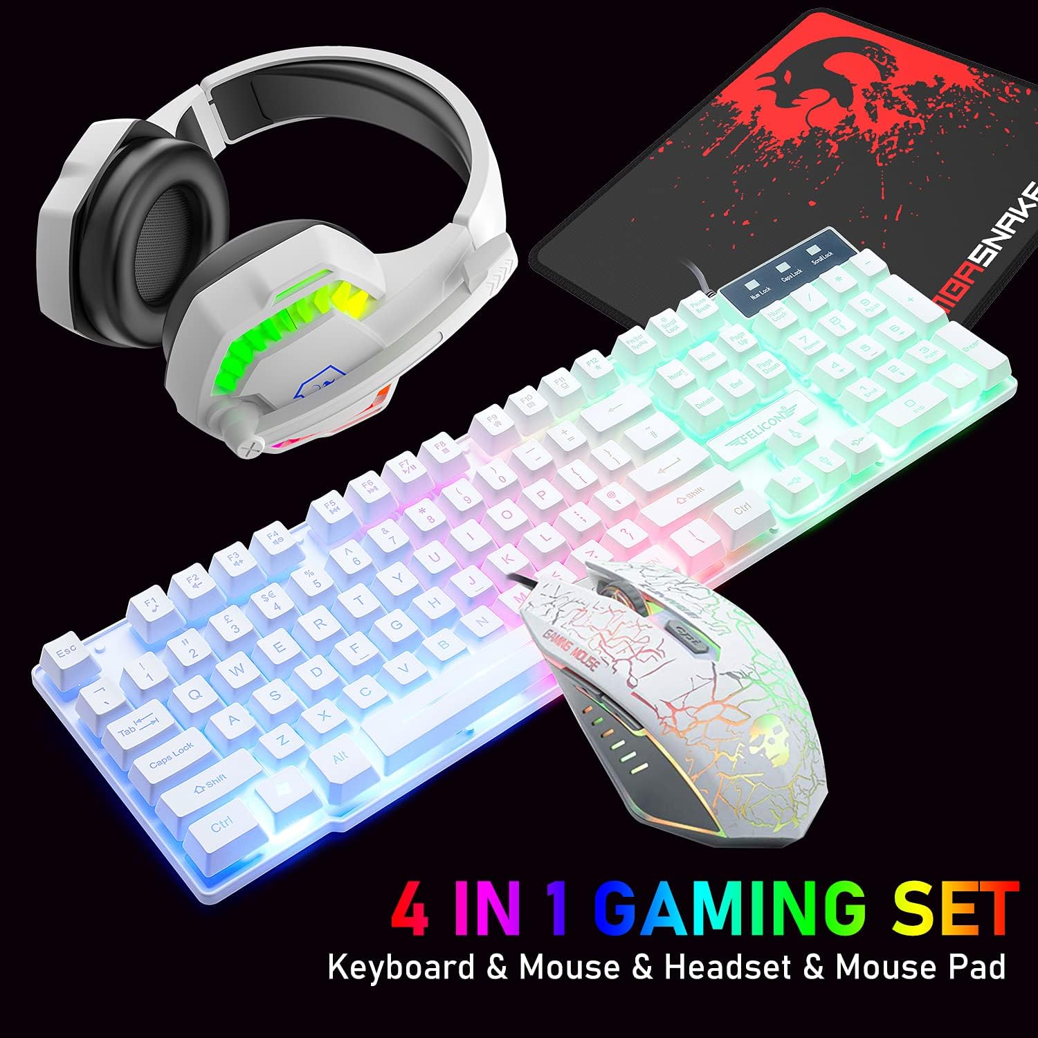 Gaming Keyboard And Mouse Combo - Mambasnake t11 reino unido 100% teclado