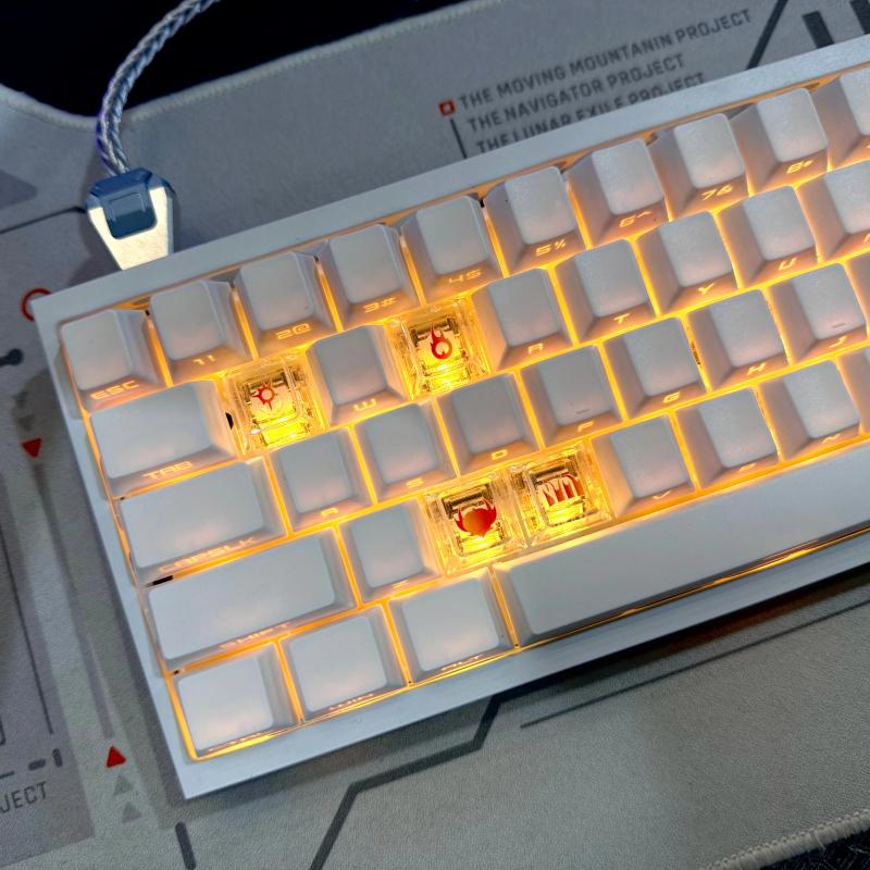 Keyboard Gaming Transparent - Valorant habilidades keycaps teclado mecânico transparente