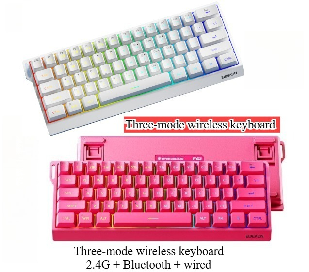 Gaming Keyboard No Noise - 61 teclas sem fio mini teclado