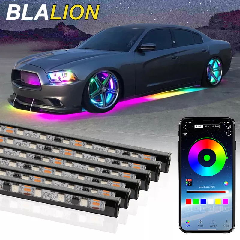 Rgb Underglow Strip - Seametal carro flexível underglow luz de