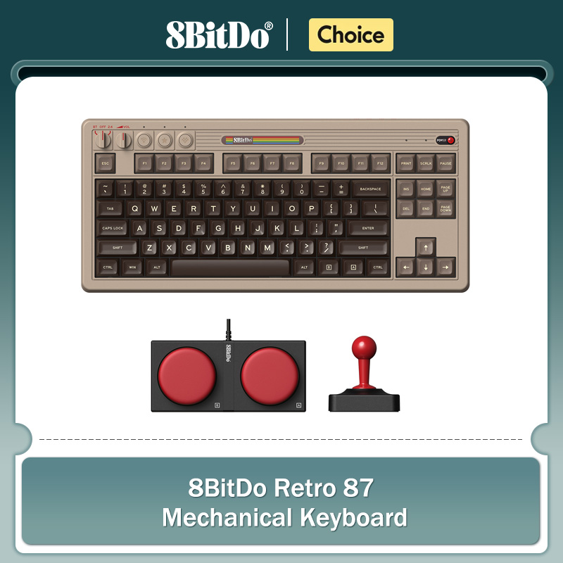 Gaming Keyboard Mechanical - Teclado mecânico retrô 8BitDo, teclado para