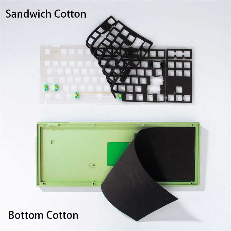 Gaming Keyboard No Noise - Teclado mecânico sanduíche fundo de algodão