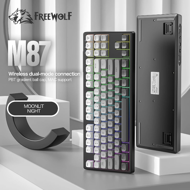 Keyboard Gaming Mac - Teclado Sem Fio Dual-Mode ziyoulang M87