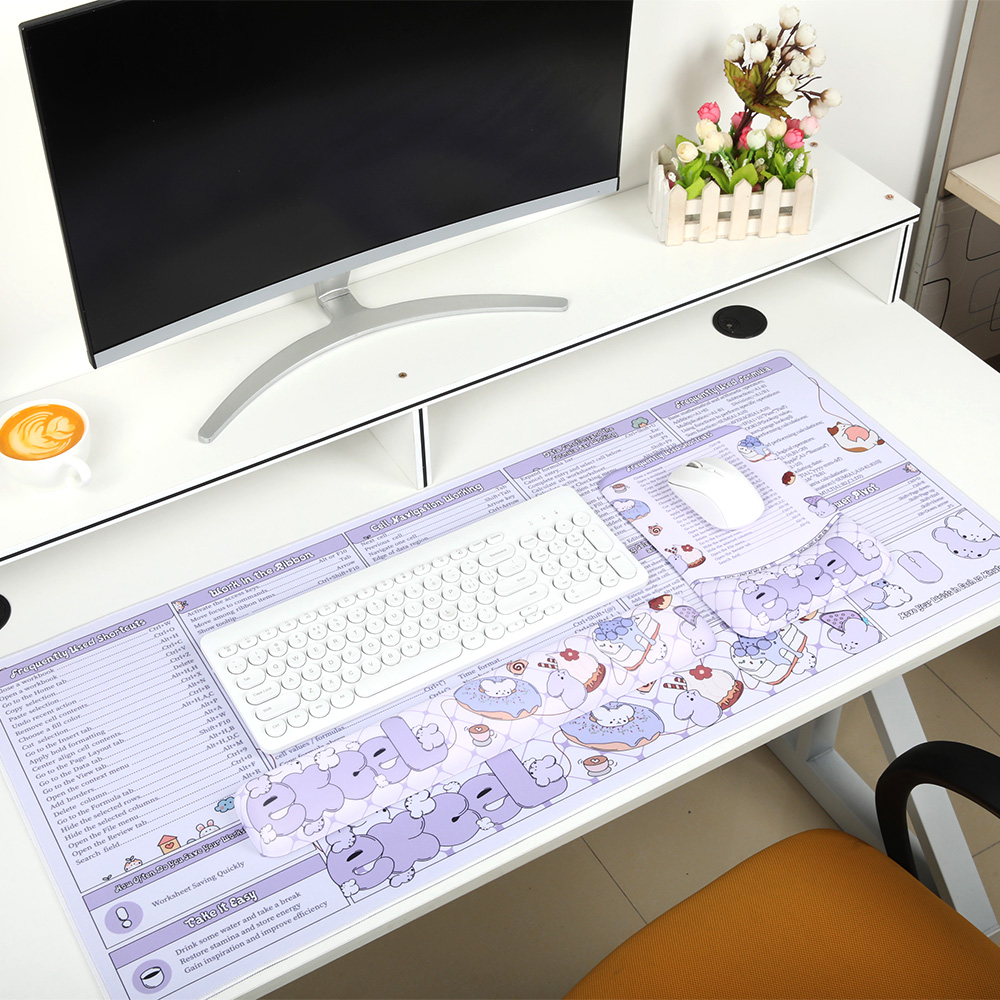 Gaming Keyboard Mouse Set - Mouse Pad para jogos com descanso