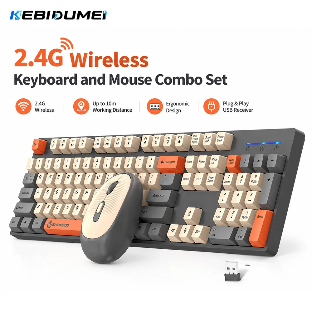 Gaming Keyboard Mouse Set - Conjunto de teclado e mouse sem