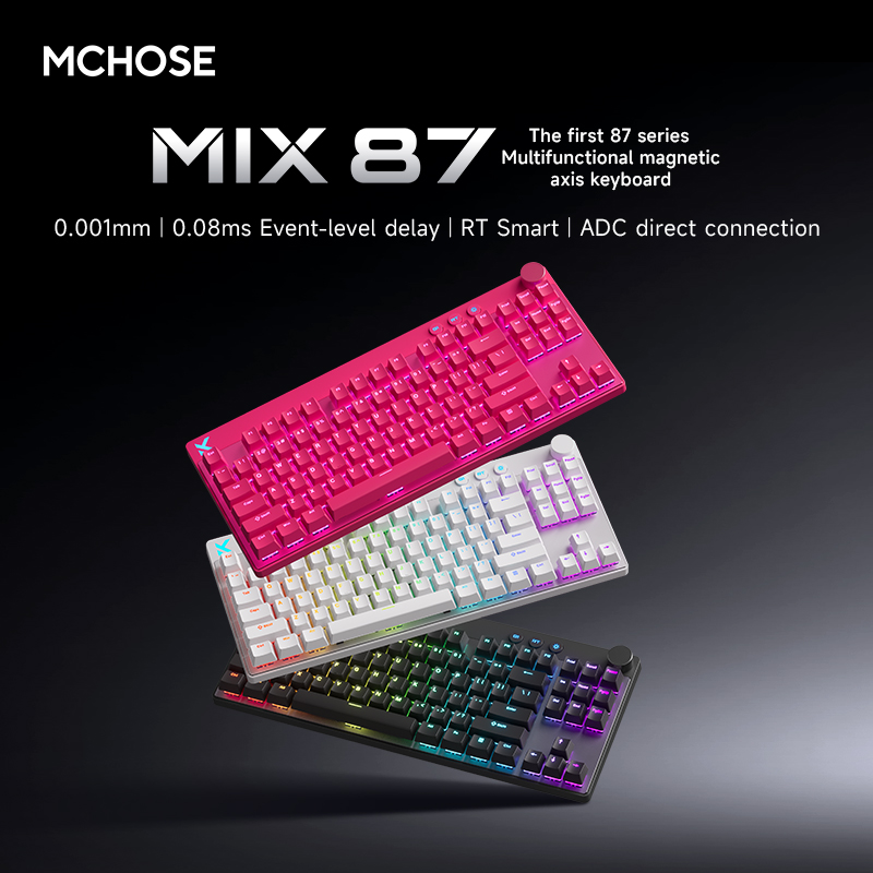 Keyboard Gaming Transparent - Mchose mix87 teclado swtich magnético com