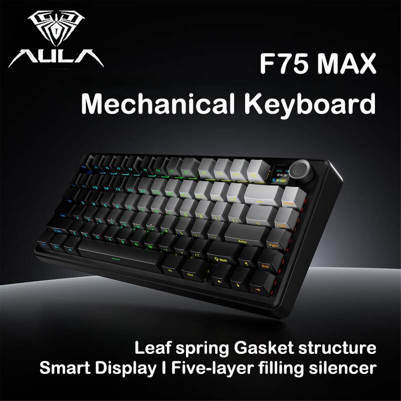 Keyboard Gaming Mac - Teclado Mecânico AULA F75 MAX 75%