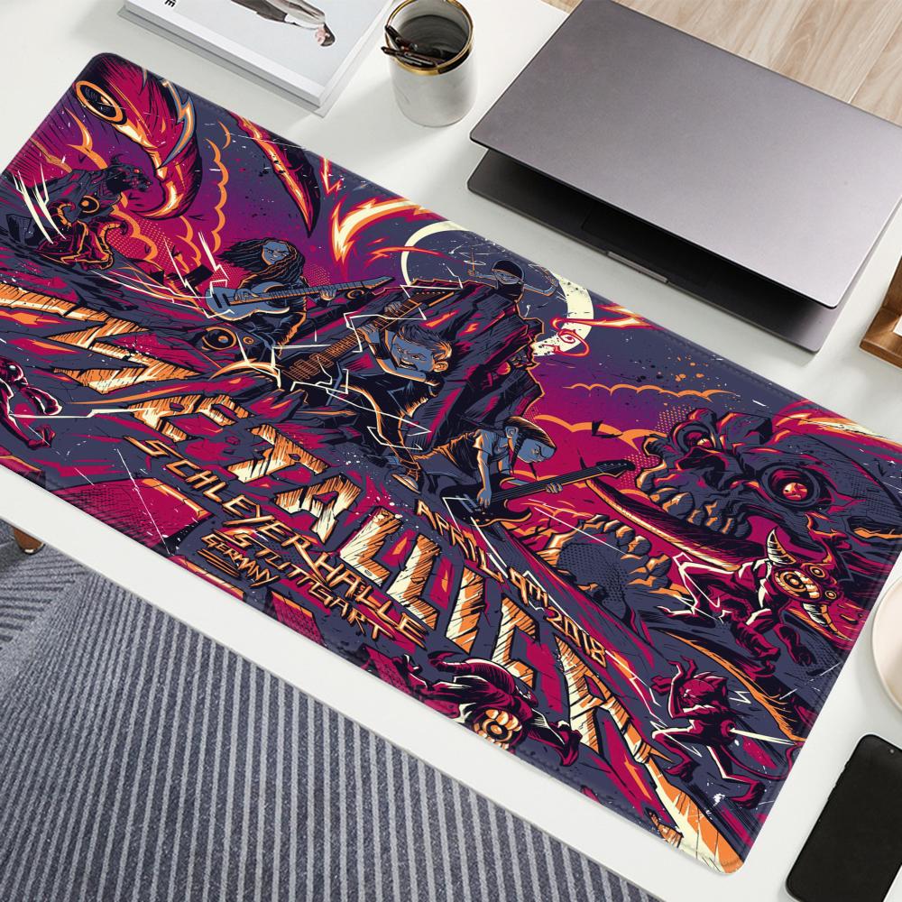 Gaming Keyboard And Mouse Combo - Mouse Pad Band M-Metallicaes 90x40CM Antiderrapante