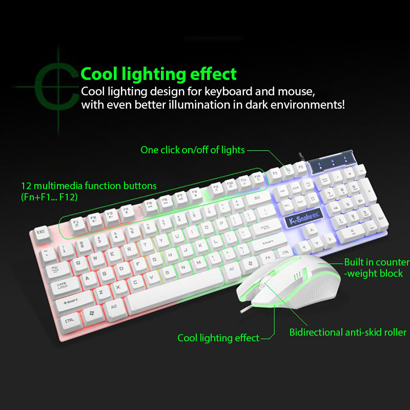 Conjunto de teclado e mouse KM - Gaming Keyboard And Mouse Combo avaliação e preço