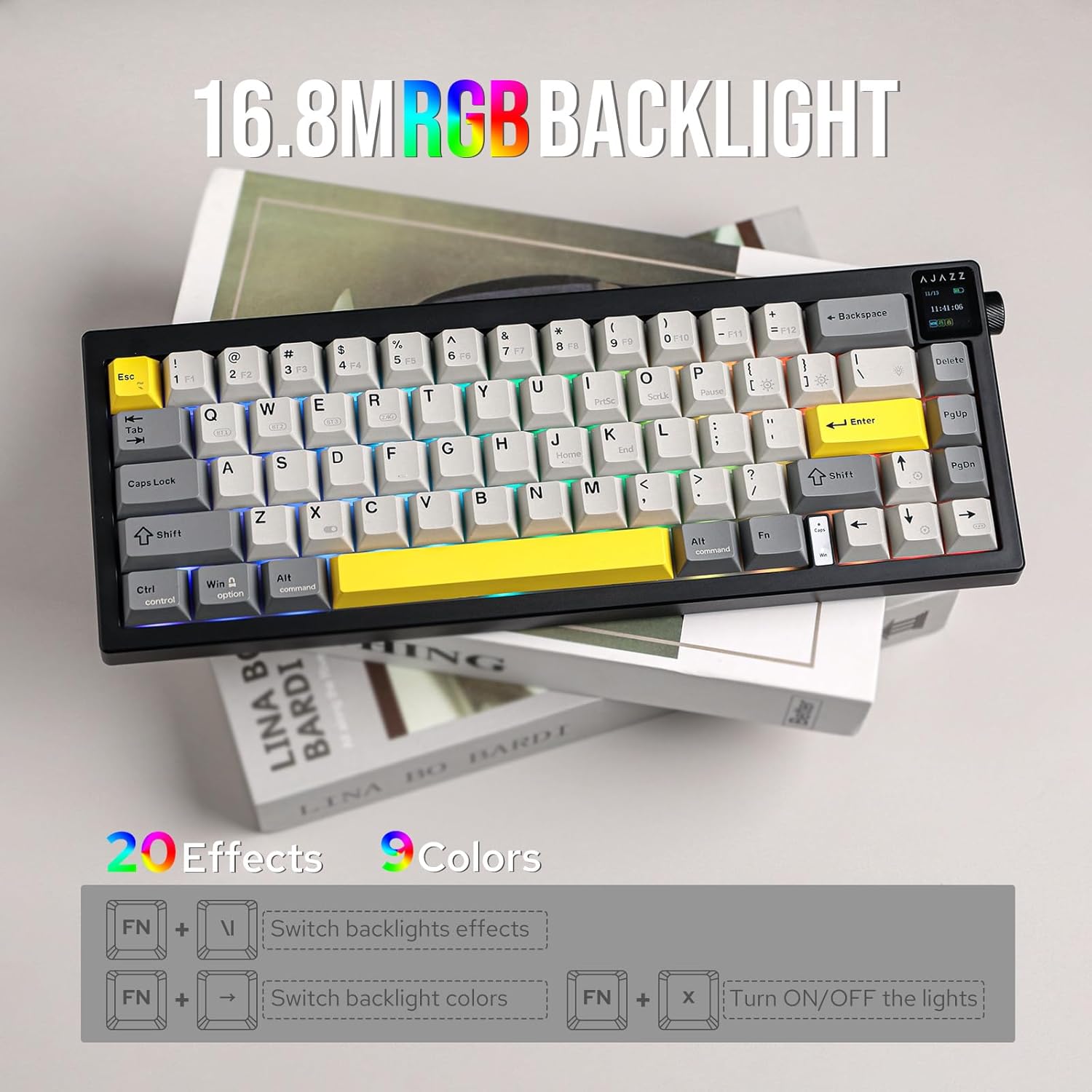 Ajazz AK650 Teclado Mecânico p - Gaming Keyboard Budget avaliação e preço