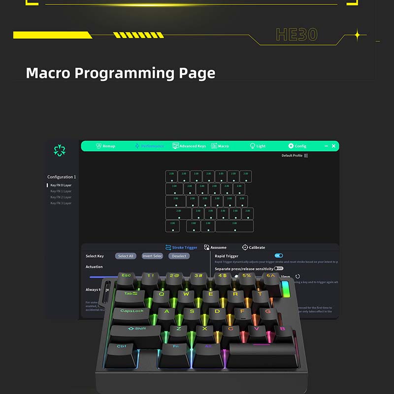 Teclado Mecânico para Jogos HE - Gaming Keyboard Mechanical avaliação e preço