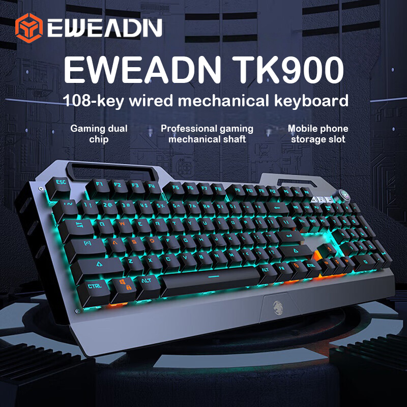 Teclado Mecânico EWEADN TK900  - Keyboard Gaming Mac avaliação e preço