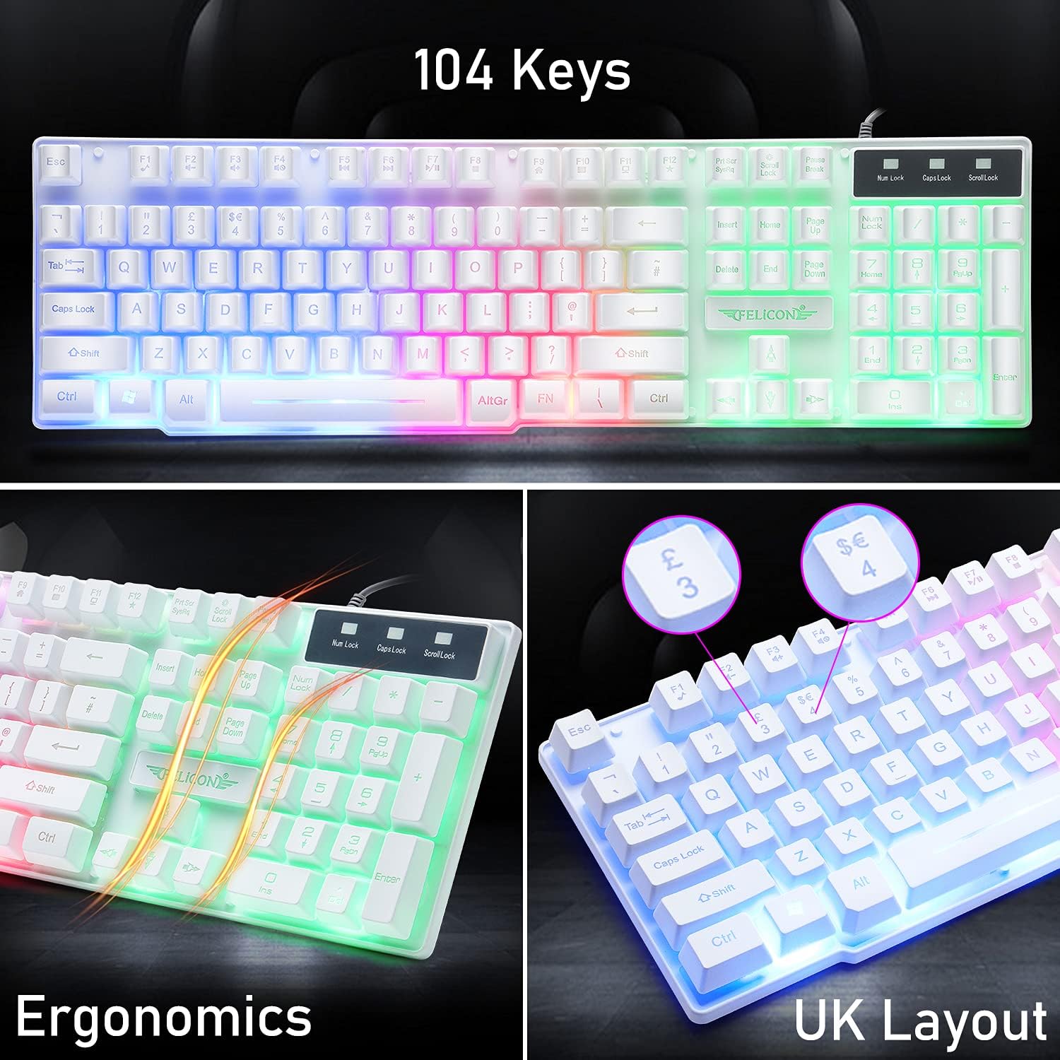 Mambasnake t11 reino unido 100 - Gaming Keyboard And Mouse Combo avaliação e preço