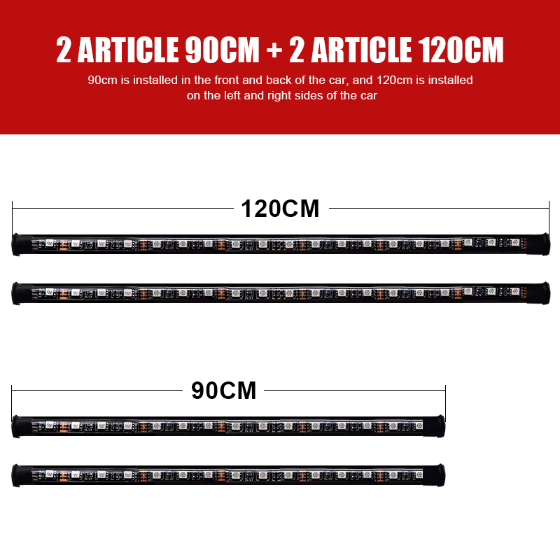 Sob o carro luzes led underglo - Rgb Underglow Strip avaliação e preço
