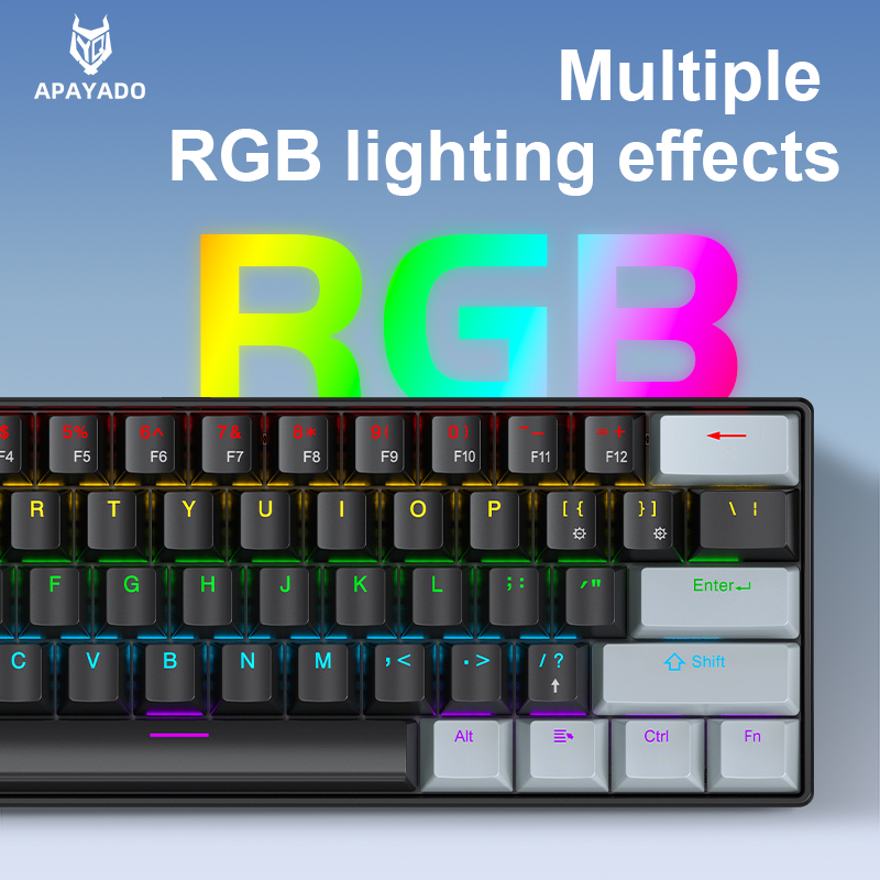 APAYADO K61 Mini teclado mecân - Gaming Keyboard Hot Swappable avaliação e preço