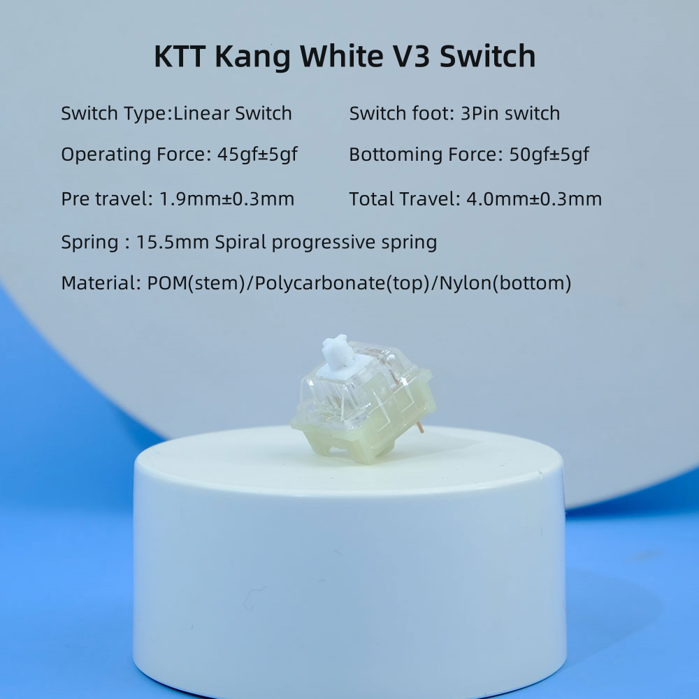 KTT Kang-Interruptor Linear do - Gaming Keyboard Hot Swappable avaliação e preço