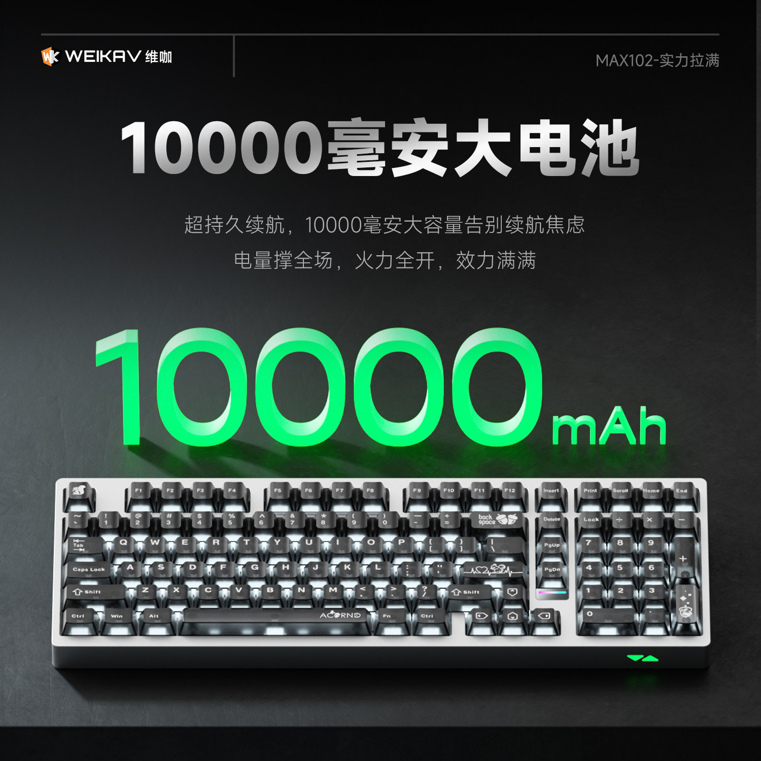 Teclado Mecânico Sem Fio Weika - Gaming Keyboard Wireless avaliação e preço