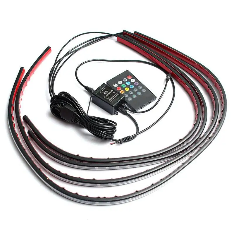4x impermeável rgb 5050 smd ti - Rgb Underglow Strip avaliação e preço