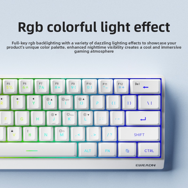 61 teclas sem fio mini teclado - Gaming Keyboard No Noise avaliação e preço