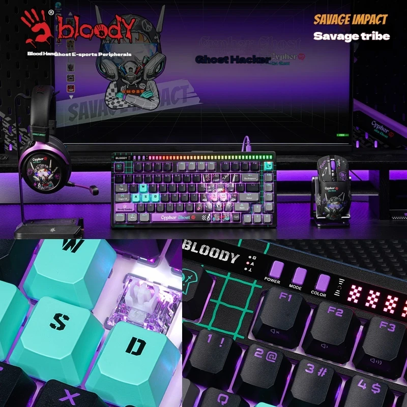 A4Tech Bloody Savage Impact AT - Gaming Keyboard No Noise avaliação e preço