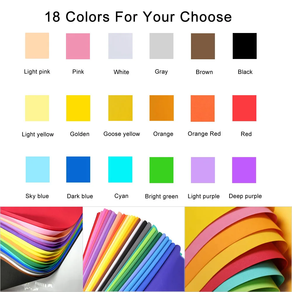 1/18 folhas coloridas de espum - Pe Foam Sheet avaliação e preço