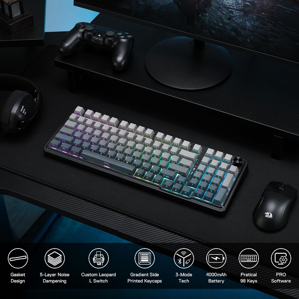Teclado Mecânico Sem Fio para  - Gaming Keyboard No Noise avaliação e preço