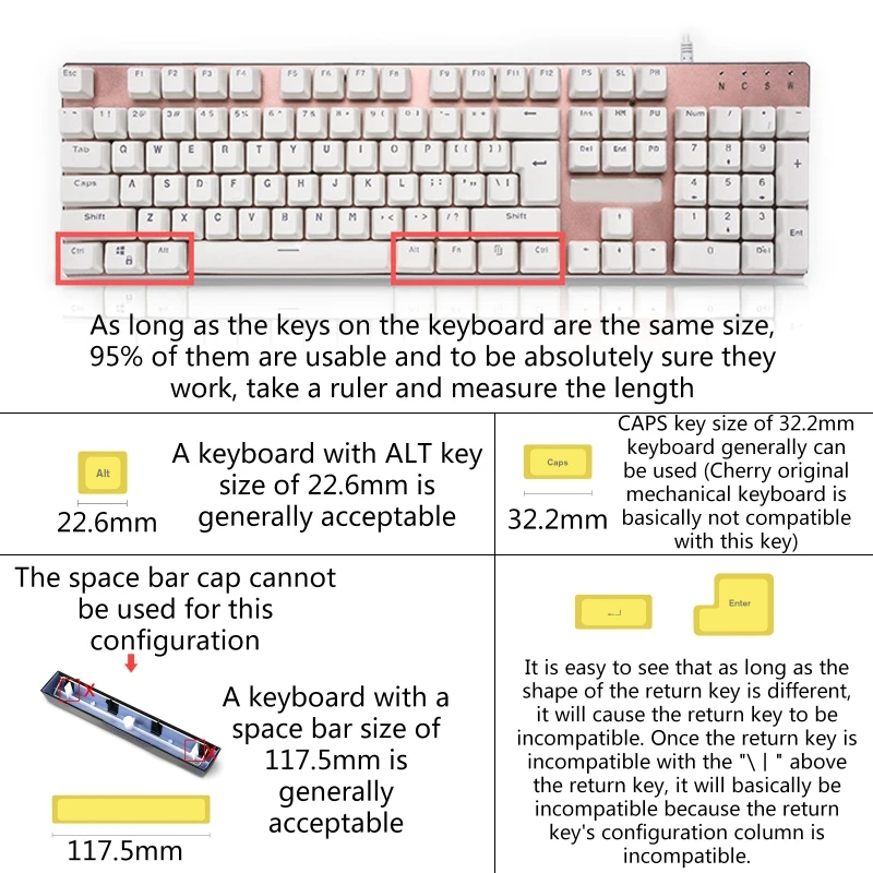 104 pçs abs universal teclado  - Gaming Keyboard Budget avaliação e preço