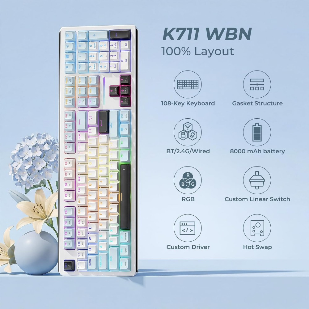 Teclado Mecânico para Jogos co - Gaming Keyboard No Noise avaliação e preço