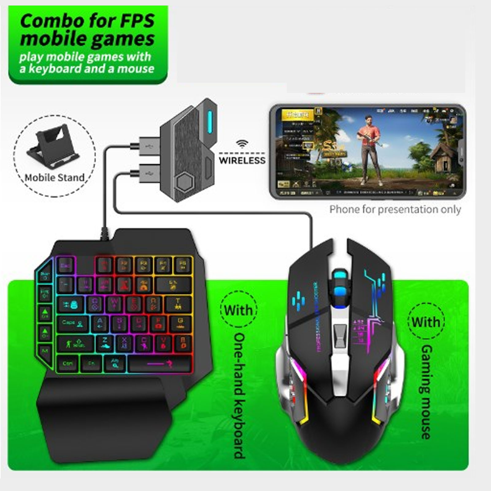 Conjunto de Conversor de Tecla - Gaming Keyboard And Mouse Combo avaliação e preço