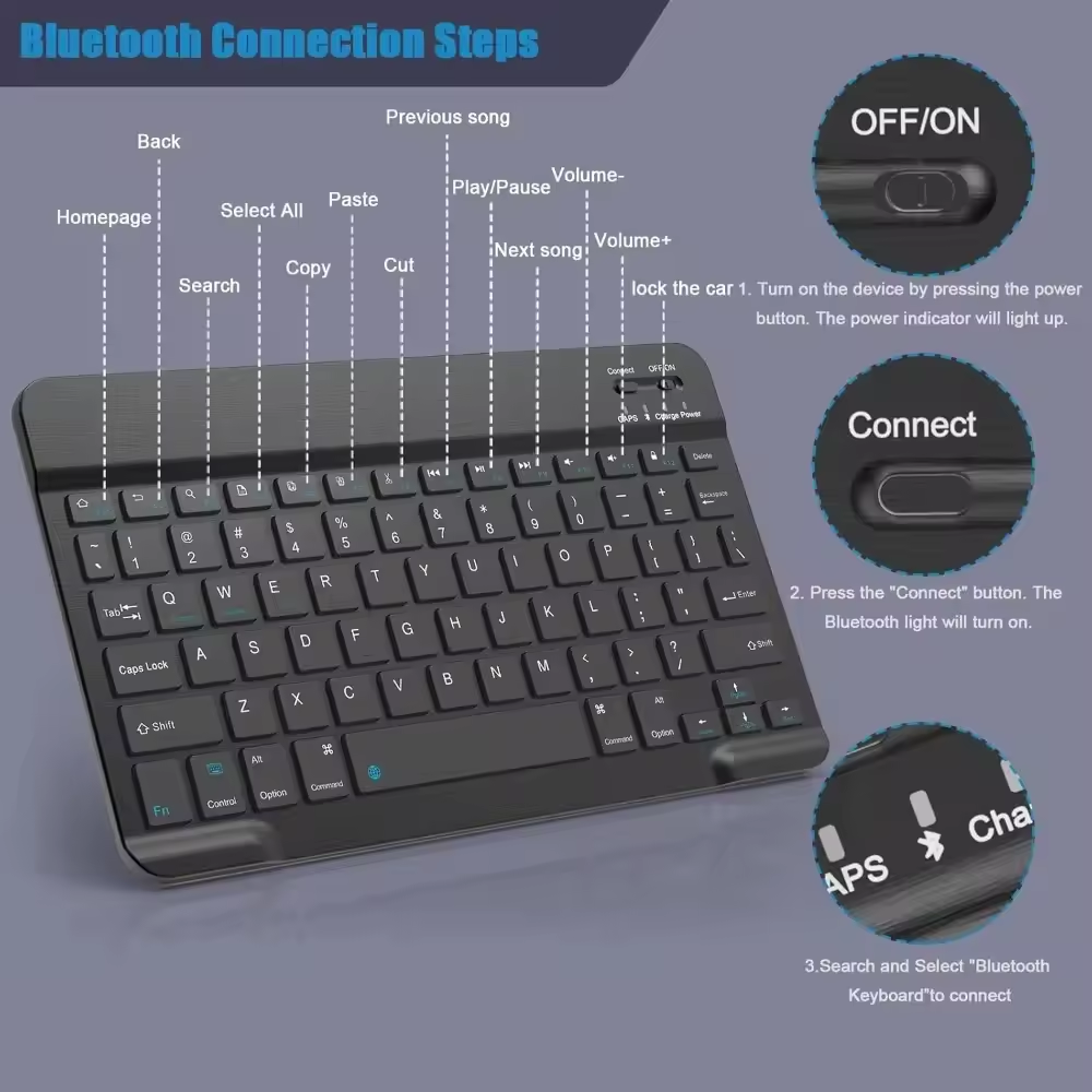 Teclado sem fio bluetooth para - Gaming Keyboard Wireless avaliação e preço