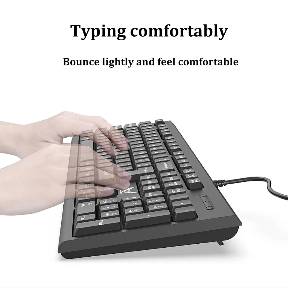 104 teclas teclado com fio usb - Gaming Keyboard Budget avaliação e preço