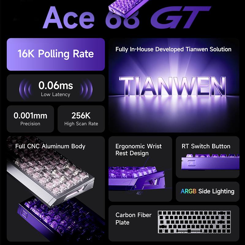 Teclado Gamer MCHOSE Ace 68 GT - Gaming Keyboard Hot Swappable avaliação e preço