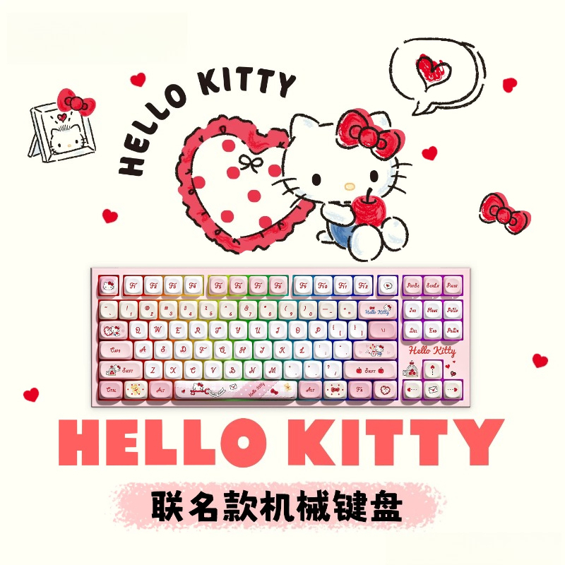 Teclado Mecânico Sanrio RGB Tr - Gaming Keyboard Wireless avaliação e preço