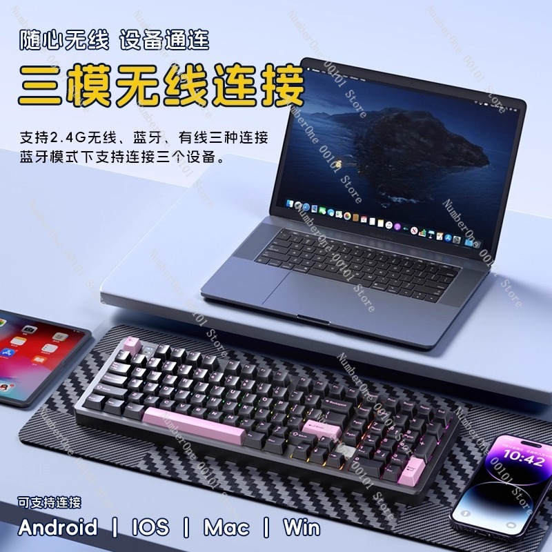 Teclado mecânico de liga de al - Gaming Keyboard Wireless avaliação e preço