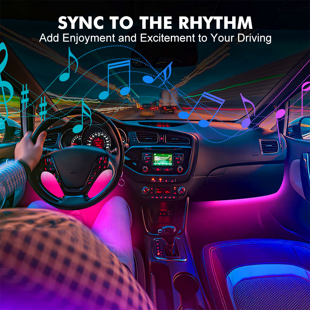 Neon led interior luz do carro - Rgb Underglow Strip avaliação e preço