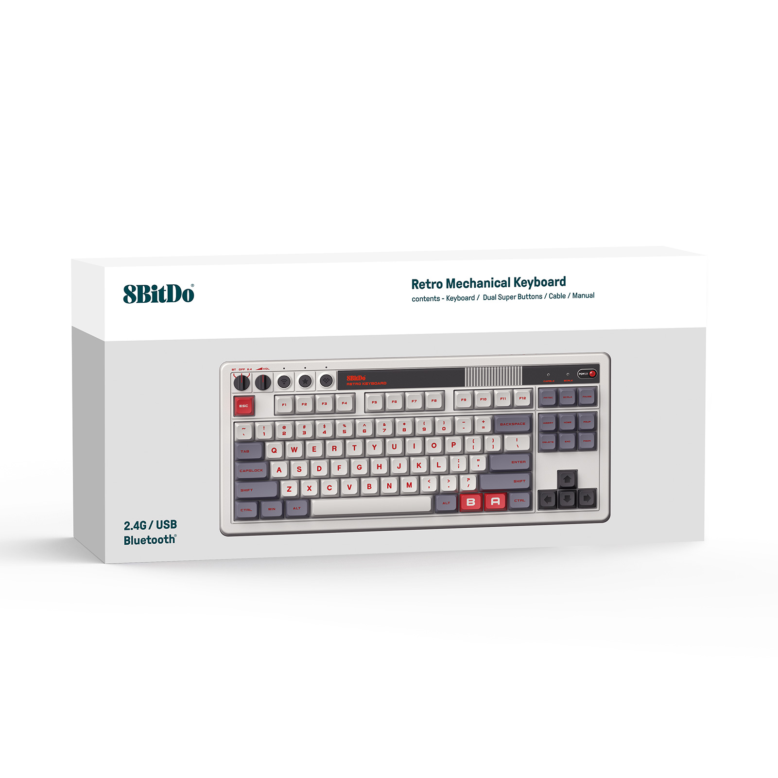 Teclado mecânico retrô 8Bitdo, - Gaming Keyboard Hot Swappable avaliação e preço
