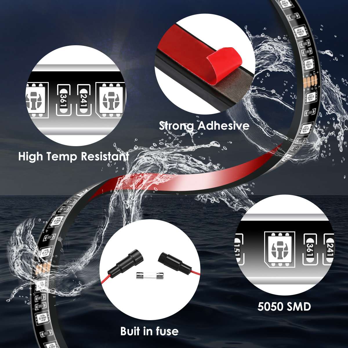 Sem fio led carro flexível und - Rgb Underglow Strip avaliação e preço