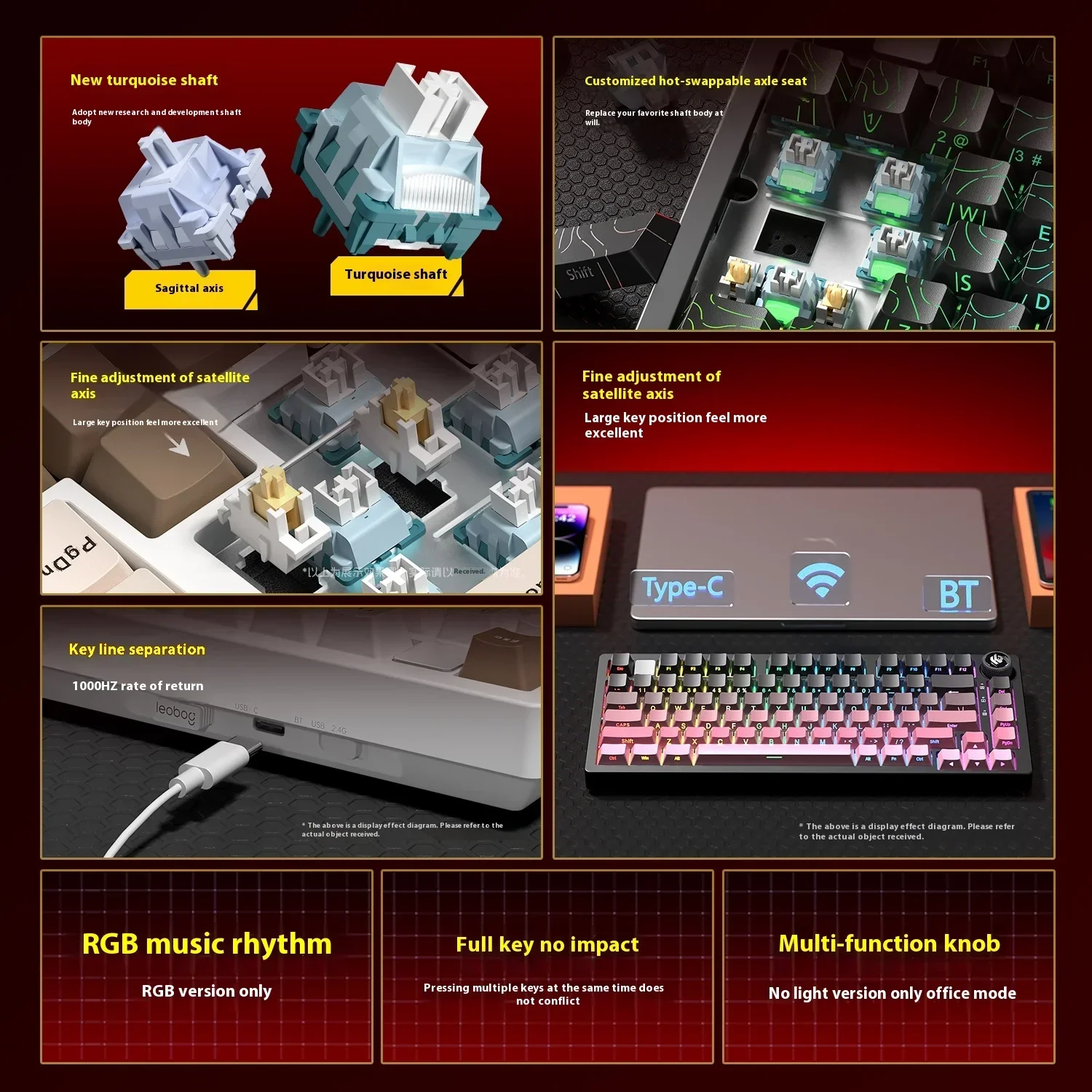 Leobog hi75c hi75 hi75c pro al - Keyboard Gaming Transparent avaliação e preço
