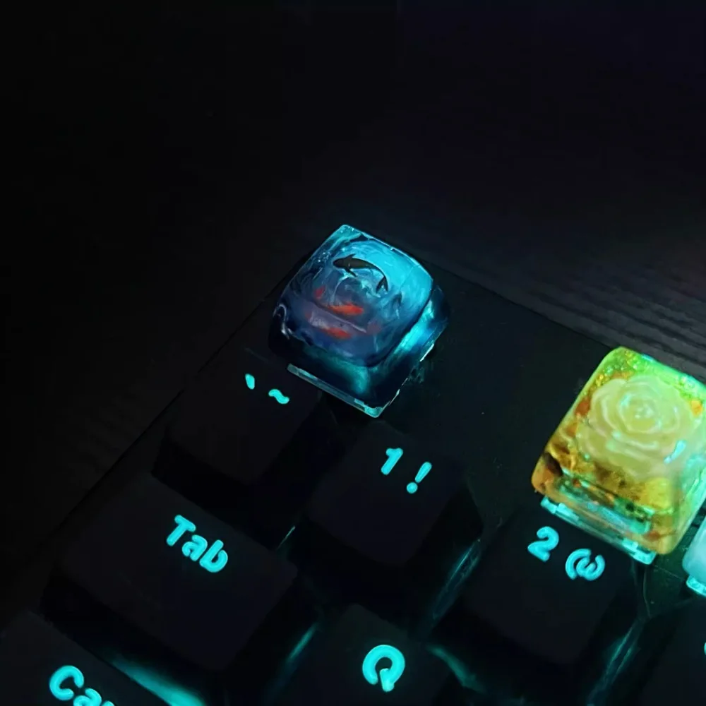 Keycap de peixe koi estilo chi - Keyboard Gaming Transparent avaliação e preço