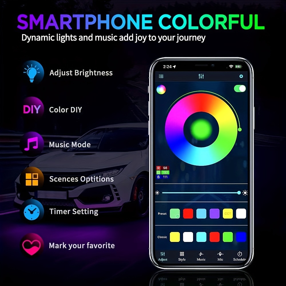 Fita de Luz LED RGB Flexível p - Rgb Underglow Strip avaliação e preço