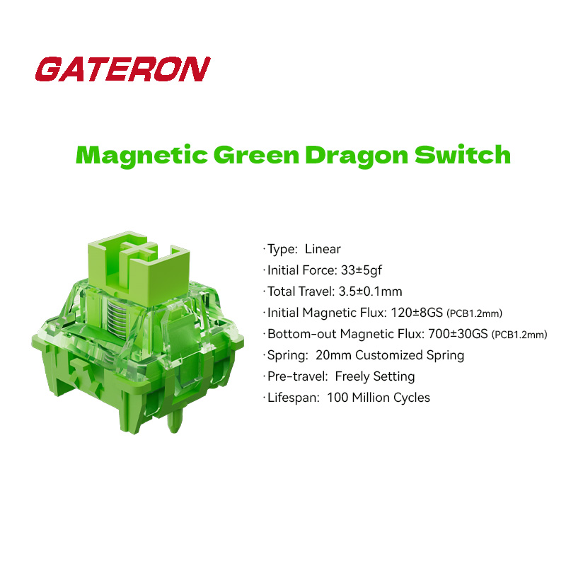 Switch Magnético GATERON Green - Gaming Keyboard Hall Effect avaliação e preço
